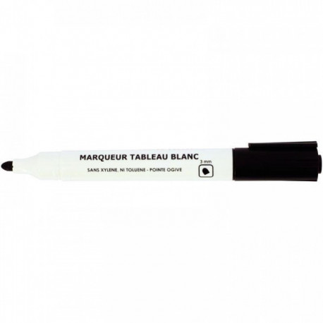 MARQUEUR NOIR TABLEAU BLANC POINTE OGIVE 3MM