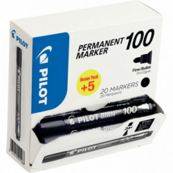 MARQUEUR NOIR PERMANENT VALUE PACK 15+5  100 PTE OGIVE   3131910501268