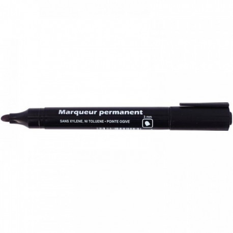 MARQUEUR NOIR PERMANENT POINTE OGIVE 3MM