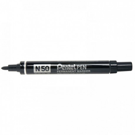 MARQUEUR NOIR PERMANENT N50 PENTEL POINTE OGIVE BASE ALCOOL