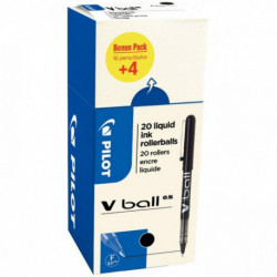 STYLO V BALL NOIR VB5 VALUE PACK 16+4  3131910519997