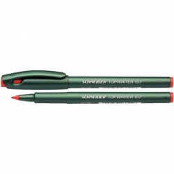 STYLO FEUTRE pointe moyenne TOPWRITER 157 ROUGE  ne seche pas ouvert SCHNEIDE 1