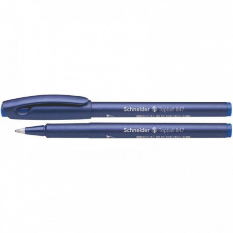 STYLO BLEU ROLLER POINTE PLASTIQUE TOPBALL 847  SCHNEIDE 8473