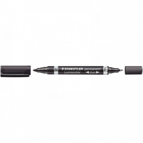 MARQUEUR NOIR LUMOCOLOR PERMANENT DUO STAEDTLER 348-9