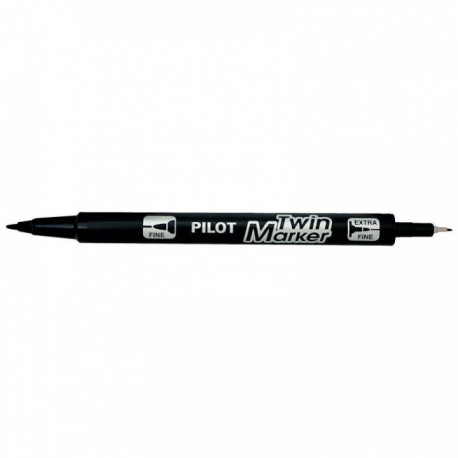 MARQUEUR NOIR PERMANENT TWIN MARKER  4902505342080