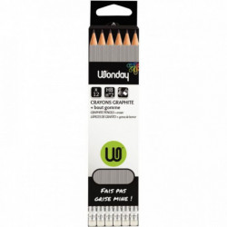 CRAYONS **BTE12**GRAPHITE ORDINAIRE HB BOUT GOMME