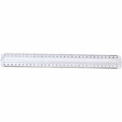 RÈGLE PLATE 2 BISEAUX TRIPLE DECIMETRE 30CM CRISTAL FTE330062