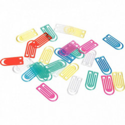 SACHET DE 100 ATTACHE LETTRES 25MM PLASTIQUE COULEURS ASSORTIES