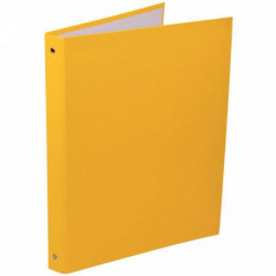 CLASSEUR PLASTIFIÉ 4 ANNEAUX DOS 20 MM COLORIS JAUNE