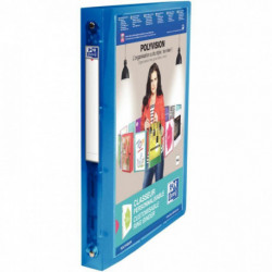 CLASSEUR PERSONNALISABLE 4 ANNEAUX POLYVISION DOS 30 BLEU ELBA 100201431