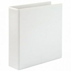 CLASSEUR PERSONNALISABLE A4+ 4 ANNEAUX DIAM 50 MM DOS 7.5 CM COLORIS BLANC