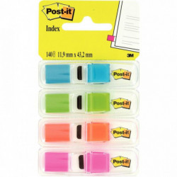 MARQUE PAGE ETROIT POST-IT COUL. VIVES DISTRIBUTEUR LOT 4 24927