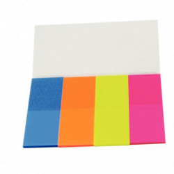 CARNET 160 MARQUE PAGE REPOSITIONNABLE FILM 4 COULEURS  20X50 2671-09