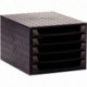 MODULE 5 TIROIRS NOIR  FOREVER 100% RECYCLE ANGE BLEU OUVERT TOP PRIX L28,4 XH21,8 X P38,7 CM  