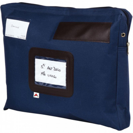 POCHETTE COURRIER SOUFFLET BLEU 30x42x5 ALBA POCSOU B