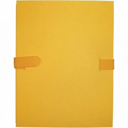 CHEMISE EXTENSIBLE À SANGLE VELCRO QUALITÉ TOILÉE FORMAT 24X32 CM JAUNE