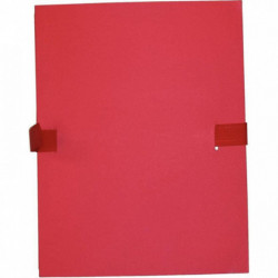 CHEMISE EXTENSIBLE À SANGLE VELCRO QUALITÉ TOILÉE FORMAT 24X32 CM ROUGE