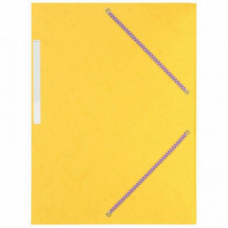 CHEMISE 3 RABATS ELASTIQUE C. LUSTRÉE 7/10° A4 JAUNE C3576JAU