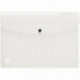 ENVELOPPES POLYPRO INCOLORE POUR A4 FERMETURE PAR BOUTON PRESSION LOT DE 5