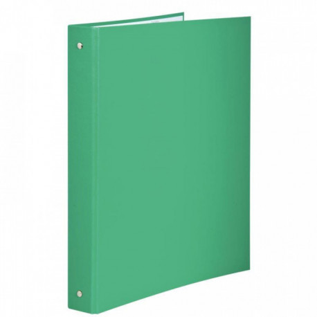 CLASSEUR 4 ANNEAUX DOS 4CM DIAM 30 RIGIDE PLASTIFIE INT PAPIER VERT EXACOMPTA