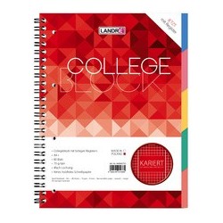 CAHIER SPIRALE   80g PERFOREE A4+ couv.carte rigide   5x5  160 pages