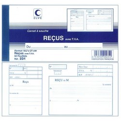 CARNET DE RECUS 105X210