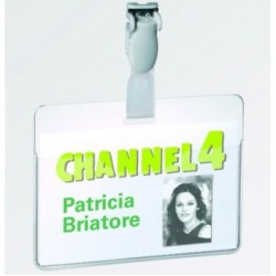 BTE 25 BADGES VISITEURS AVEC CLIP 90X60 DURABLE 8147-19