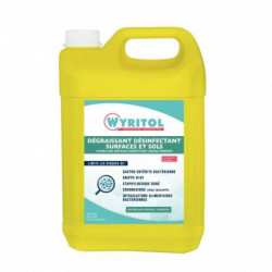 DÉGRAISSANT DÉSINFECTANT SOL BIDON 5 L.WYRITOLBACTERICIDE FONGICIDE VIRUCIDE