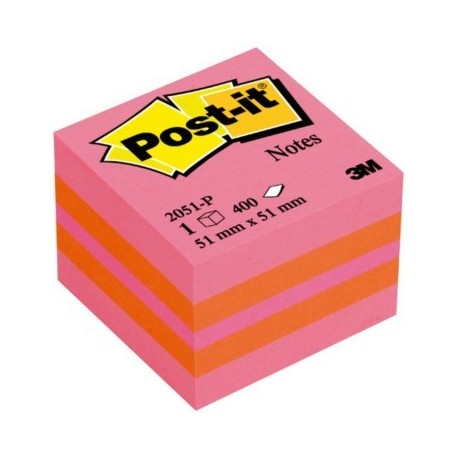 MINI CUBE POSTIT 51x51 MULTICOLOR PLAISIR