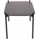 TABLE BASSE MEET 50X75CM PLATEAU NOIR - PIED EPOXY NOIR MAT
