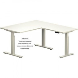 BUREAU ÉLECTRIQUE AXELSLADE L160XP80CM AVEC RETOUR PLATEAU CHÊNE BRUNSWICKPIÈ