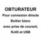 OBTURATEUR POUR CONNEXION DIRECTE 1 PC + 1 USB 5V + 1 RJ45 BLANC