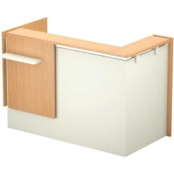 MODULE INDÉPENDANT FAB FR AVEC ANGLE RETOUR GAUCHE L160CM CHÊNE CLAIR/BLANC