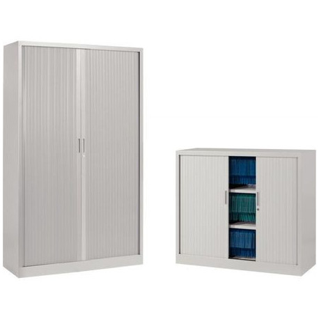 ARMOIRE À RIDEAUX MONOBLOC BASSE H105CM CORPS ALU/RIDEAUX ALU