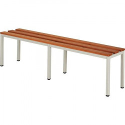 BANC VESTIAIRE L120CM HÊTRE CLAIR VERNI/GRIS CLAIR