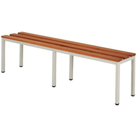 BANC VESTIAIRE L120CM HÊTRE CLAIR VERNI/GRIS CLAIR