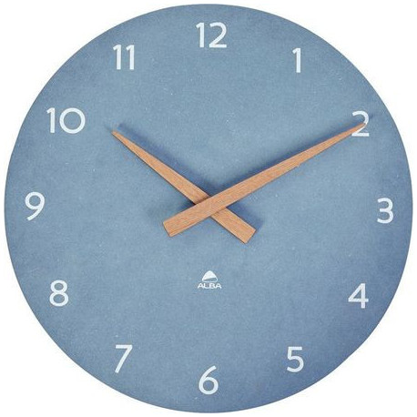 HORLOGE DIAMÈTRE 30CM MILENA BLEU ET BOIS