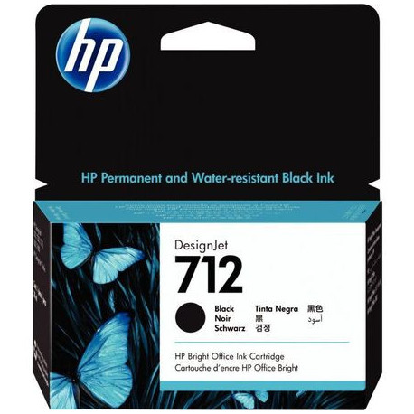 CARTOUCHE ENCRE 712 HP 3ED70A NOIR 38ML  MQ