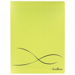 CAHIER PIQUE 17X22 96P SEYES COUV JAUNE PP EXCELLENCE PEFC