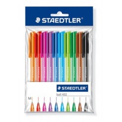 STYLOS BILLES ASSORTIS STAEDTLER  PQT10 43235MPB10