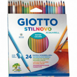 ETUI DE 24 CRAYONS DE COULEURS STILNOVO AQUARELLABLE ASSORTIS