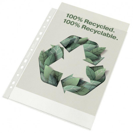 BOITE DE 100 POCHETTES PERFORÉES EN POLYPROPYLÈNE 100% RECYCLÉ ET 100% RECYCLABLE