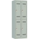 VESTIAIRE D'ATELIER 2 COLONNES DE 2 CASES INDUSTRIE PROPRE L60CM GRIS