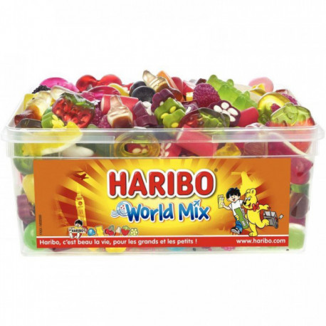 BOITE HARIBO WORLD MIX 900 GRAMMES