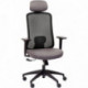 FAUTEUIL STARKLE SYNCHR. 3 posit.anti retour accoudoirs 3D  GRIS /NOIR dos resille NF TETIERE 1D  SOUTIEN LOMBAIRE  110KG  