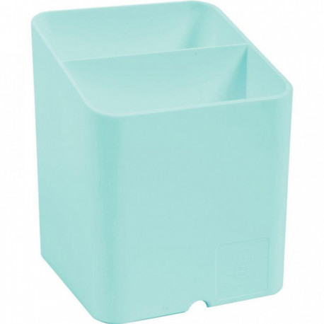 POT A CRAYON CUBE VERT PASTEL