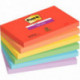 PAQUET DE 6 BLOCS NOTES SUPER STICKY POST-IT  90 FEUILLES 76X127 COLLECTION PLAYFUL