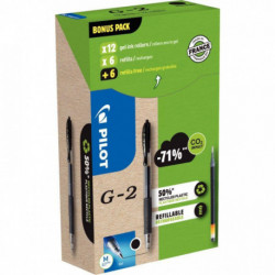 GREENPACK12STYLOS 12RECH G2 NR