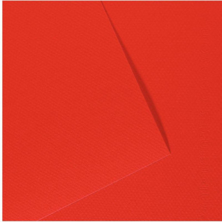 FEUILLES MI-TEINTE FORMAT 50X65 COLORIS ROUGE VIF PAQUET DE 10