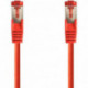 CORDON RJ45 DROIT CATÉGORIE 6 S/FTP 3M ROUGE